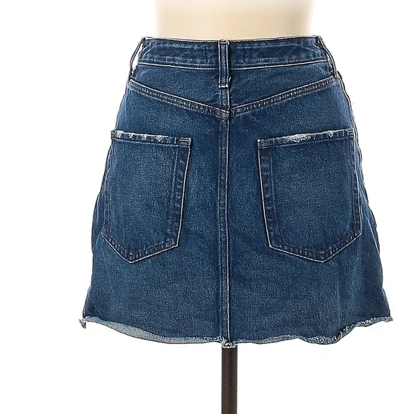 Abercrombie & Fitch Natural Rise Denim A-Line Skirt size 28 / 6 - Picture 4 of 7